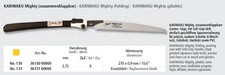 Echte Japans&auml;ge Kariwaku Mighty 270mm klappbar Gummi Softgrip japanische Zugs&auml;ge