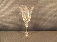 Cáliz de agua Tiffin Crystal Cherokee Rose Stem 17403 patrón 8 1/8" x 3 3/4"