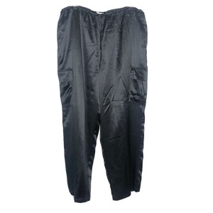 black silk cargo pants