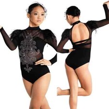 Revolution Tenth House Dance Leotard Costume EMINENT TH23111 Black Feather AM