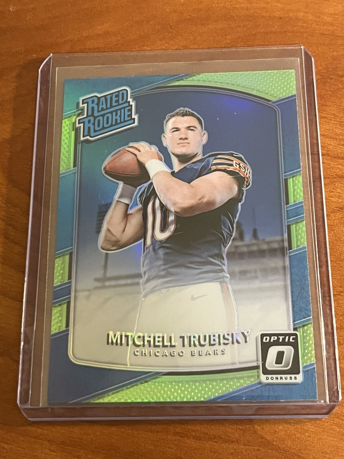 Mitchell Trubisky 2017 Panini Donruss Optic Lime Green Rated Rookie Card #178 RC