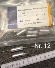 25x SIEMENS KS CAPACITORS 160V 12500 pF ±2% B31864-K1123-G500 NOS Original Packaging