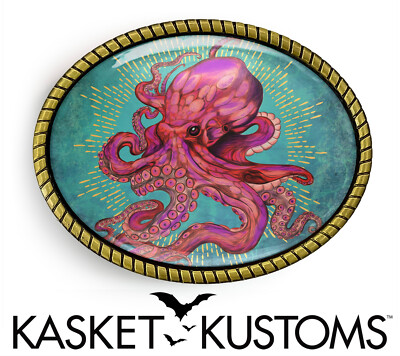 #ad Kraken Belt Buckle Colorful Octopus Painting Belt Buckle 43 $35.99