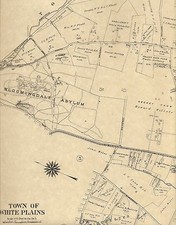 White Plains NY 1910 Detailed Street  Maps with Landowners Names Shown
