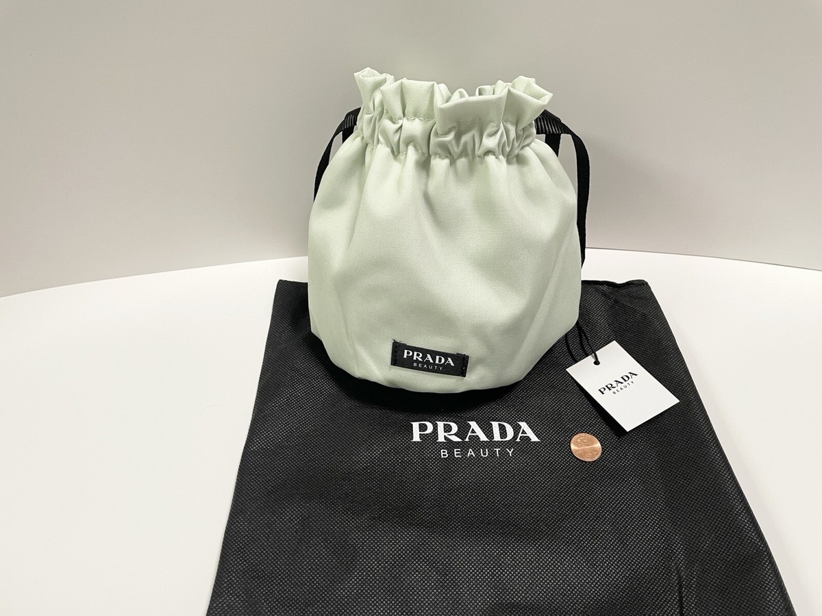 Prada Beauty Pouch Drawstring Light Green Dust Bag | eBay