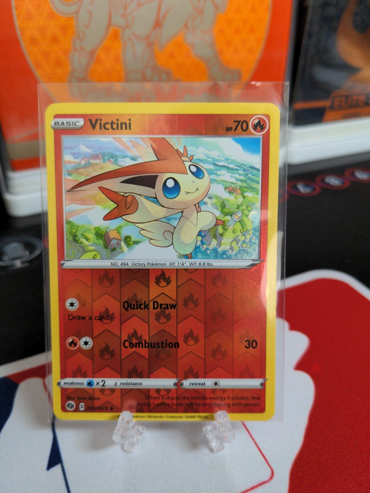 Pokémon TCG Victini SWSH-Champion's Path 007/073 Reverse Holo Uncommon