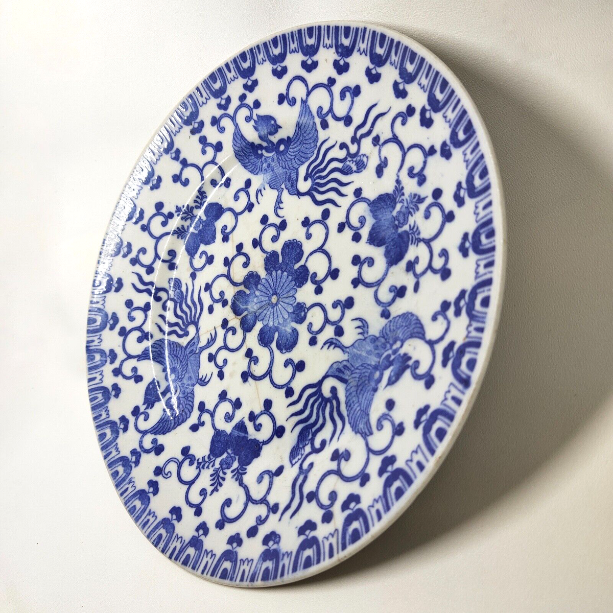 レジンアート(Okinawa Blue・Plate type・900×450) Antique Japanese Porcelain Morimura Phoenix Bird Luncheon Plate