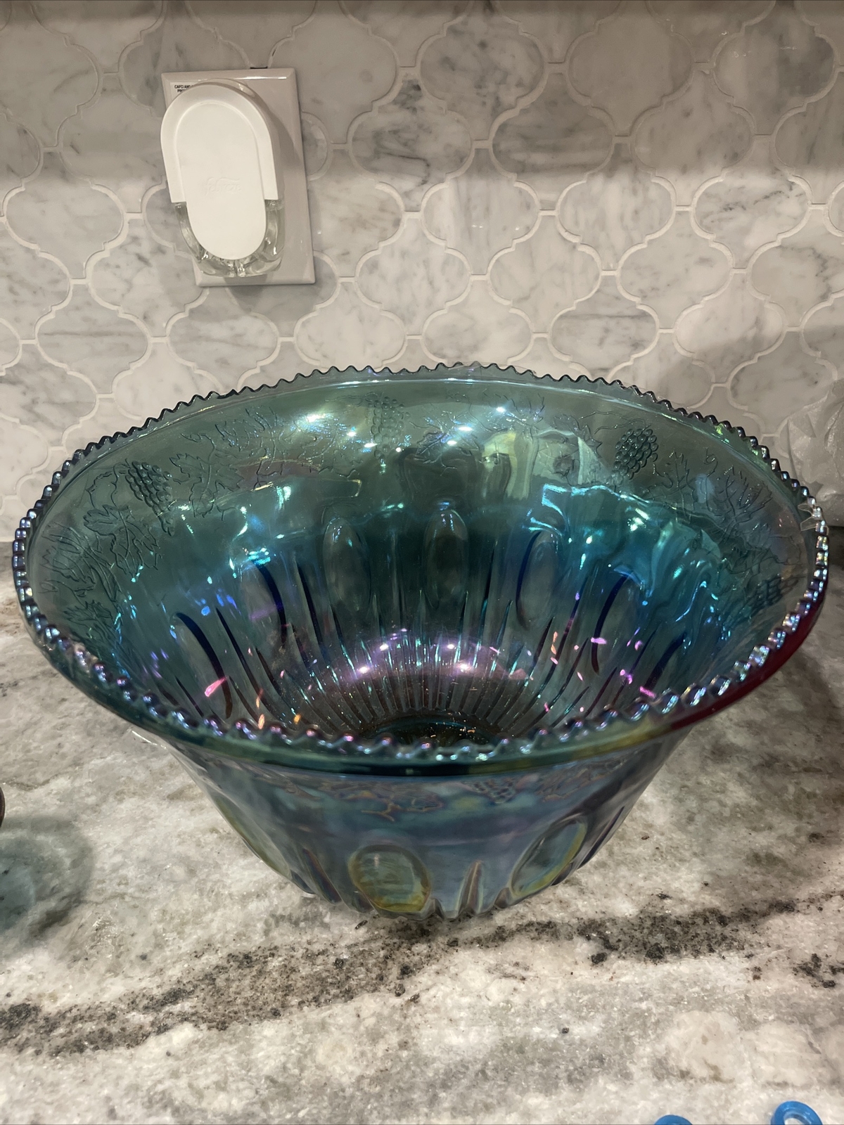 indiana glass punch bowl set eBay