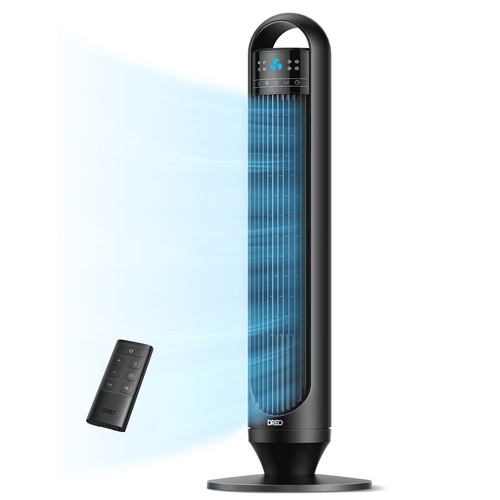 Dreo Tower Fans for Home, 36" Standing Floor Fan with Remote, 4 Speeds, 4 Modes