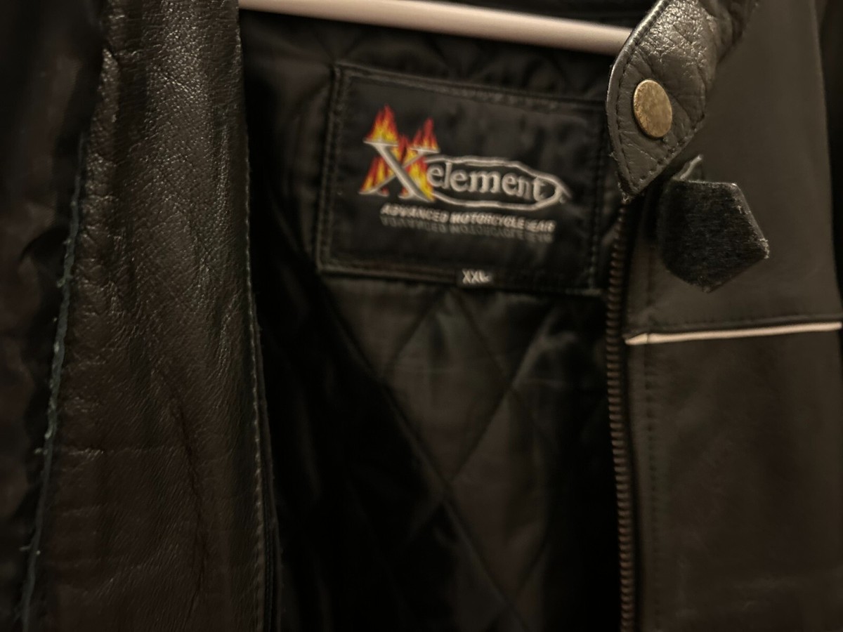 Xelement Advanced Motorcycle Gear Men's Leather Jacket Size XXL Zip Out  Liner