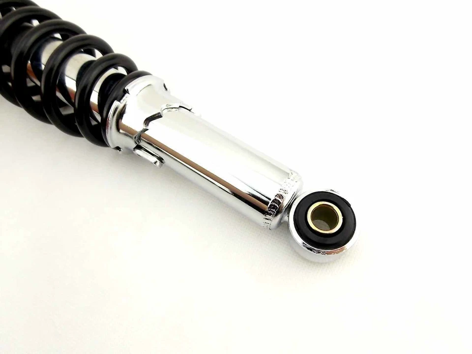 AMORTIGUADORES TRASEROS HONDA SL70 71-73 280mm JBS NEGRO/CROMO OJO A OJO Foto 3 de 4