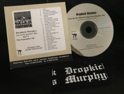 Dropkick Murphys Live On St. Patrick's Day SELTENES EPITAPH EU PROMO CD + PUNK-PATCH