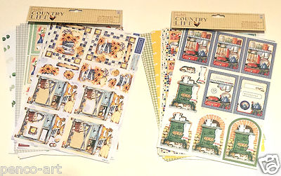 Papermania Country Life Küche oder Garten Decoupage Packungen Bienenstock Liebe Haus Katze