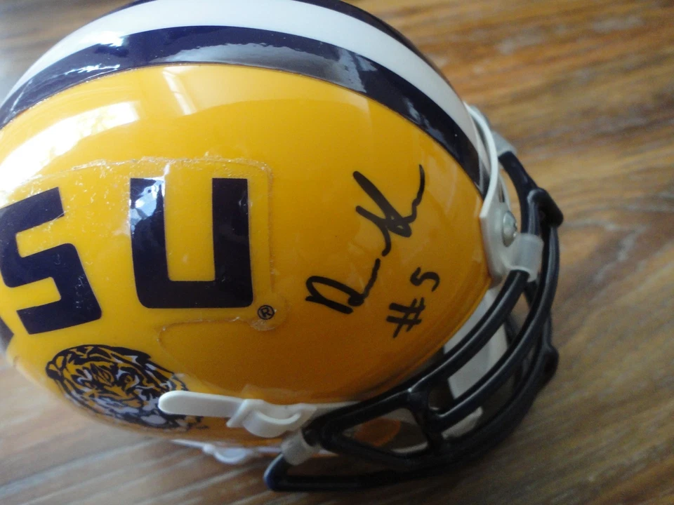 DERRIUS GUICE SIGNED LSU TIGERS MINI HELMET AUTO JSA COA STUD SUPER RARE - Image 2 of 2
