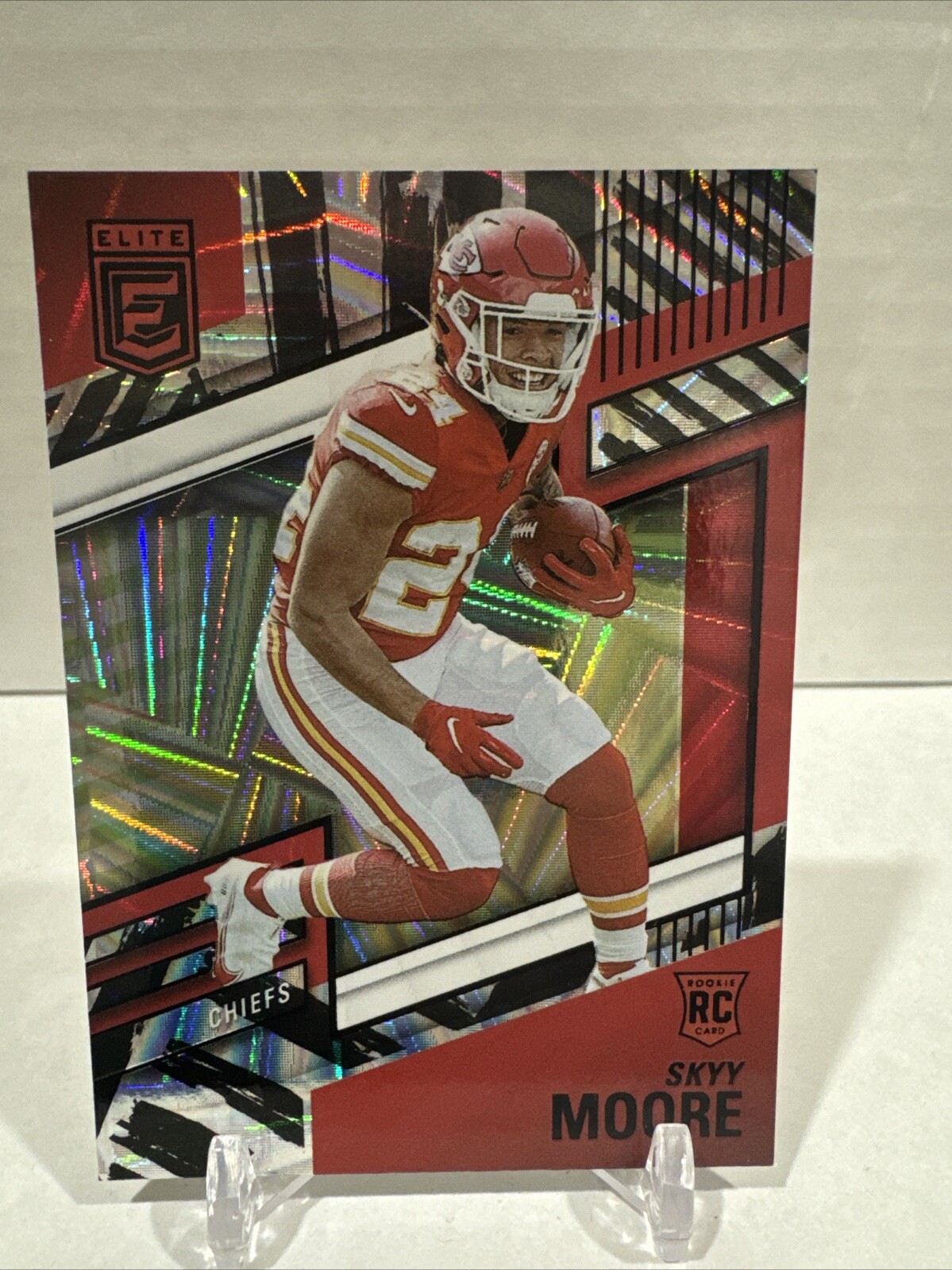 Skyy Moore 2022 Elite Razzle Dazzle SSP Rookie RC Kansas City Chiefs #156