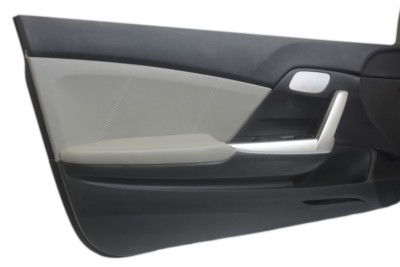 Insert Door Panel Synthetic Leather for Honda Civic Coupe 12-15 Gray