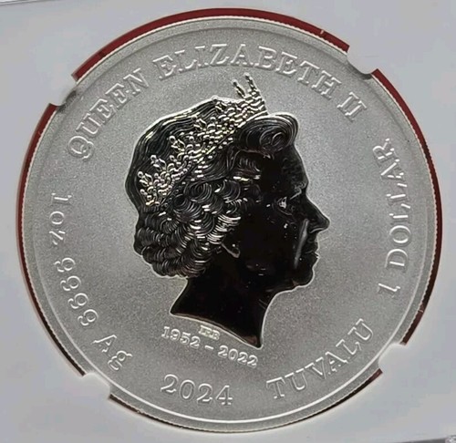 2024 TUVALU $1 - PINK PANTHER 60th ANNIVERSARY - NGC MS70 - .9999 SILVER COIN - Picture 4 of 12