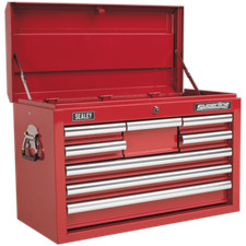 Image of Sealey Superline Pro 8 Drawer Heavy Duty Tool Chest Red