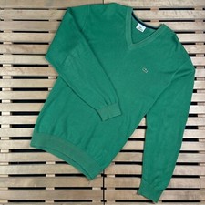 Mens Jumper Lacoste Vintage V Neck Size XL