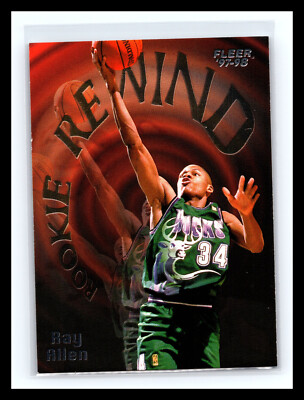   RAY ALLEN 1997-98 FLEER ROOKIE REWIND INSERT # 2 OF 10