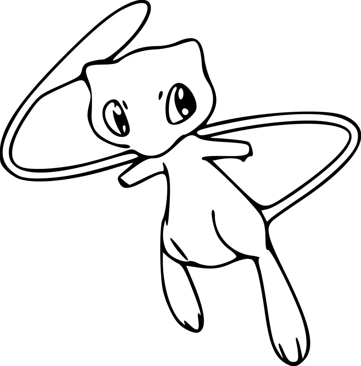 Pokemon Mew Coloring Pages 