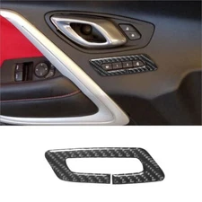 For Chevrolet Camaro 2016-UP Carbon Fiber Interior Memory Seat Button Cover Trim
