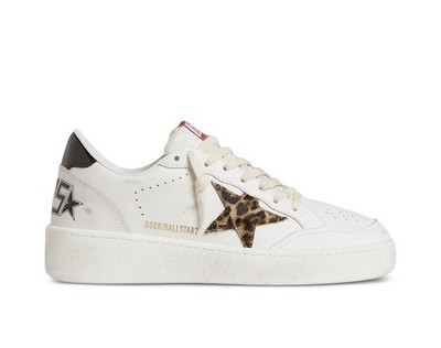 Golden Goose Ball star 2 Sneakers White Leopard Black Women NIB EU