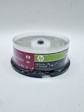 NEW HP LightScribe DVD R 16X 4.7GB 120 Mins 25 Pack DVDs FACTORY SEALED