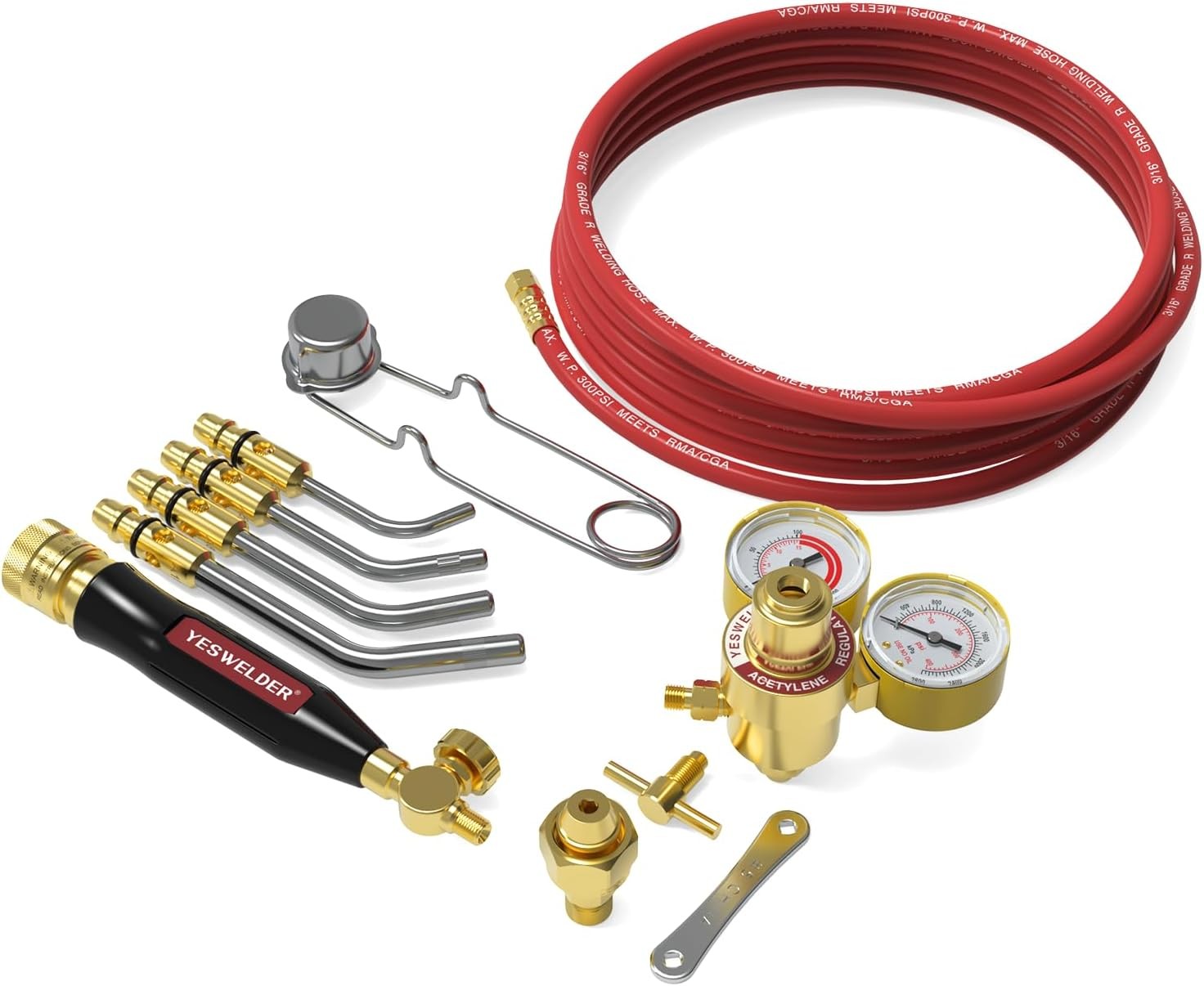 Professional Air Acetylene Torch Kit, Turbo Torch Set for Metalworking & Welding