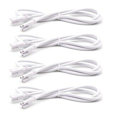 4FT 1.2 Meter T5 T8 LED Tube Light Fixture -Linkable Cords, Double End White