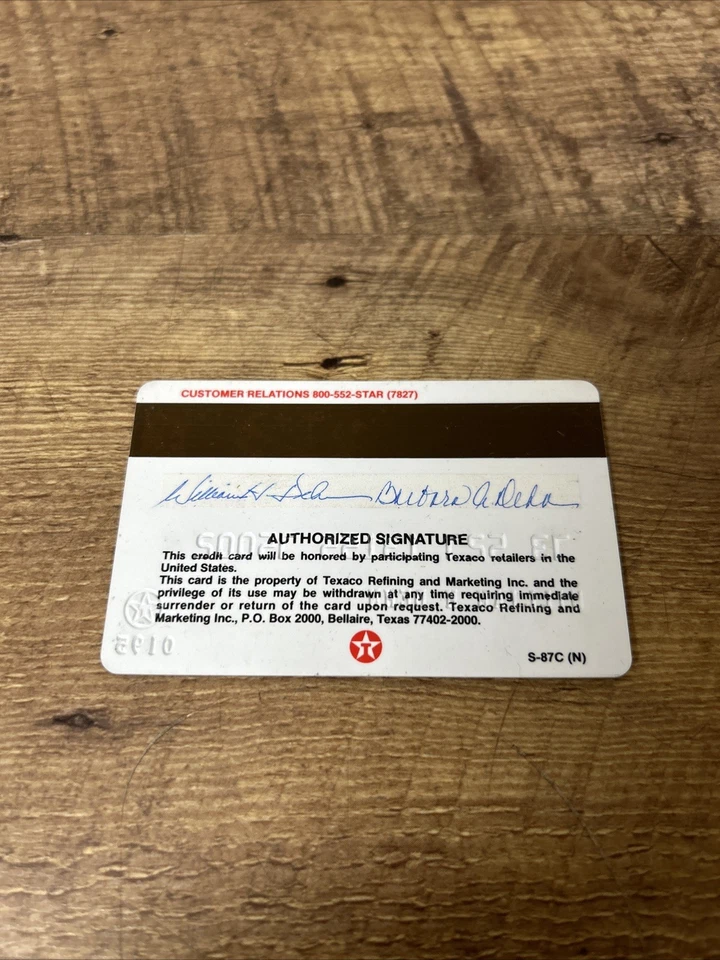 DE COLECCIÓN *TARJETA DE CRÉDITO TEXACO* RARA, TARJETA DE CRÉDITO VENCIDA.  Exp. 01/95 Foto 2 de 2