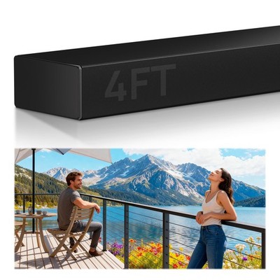 1 Pack 4FTx 2-3/8'' x 1-3/16'' Aluminum Handrail Flat Black Hand Rails with Nyl...