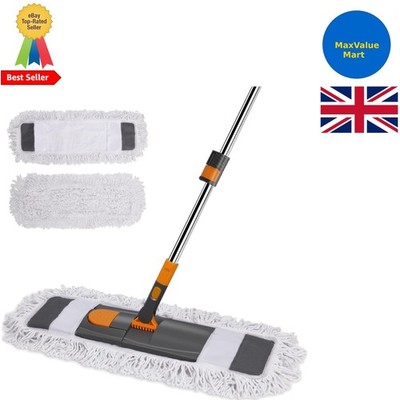 Drehbarer 60 cm Wischmopp mit Edelstahlstiel - Ideal für großflächige Reinigung