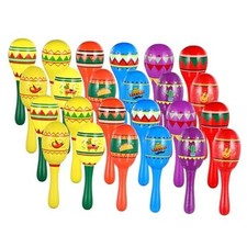 48 Pcs Mini Mexican Fiesta Wooden Maracas Bulk Wood Maracas for Kids