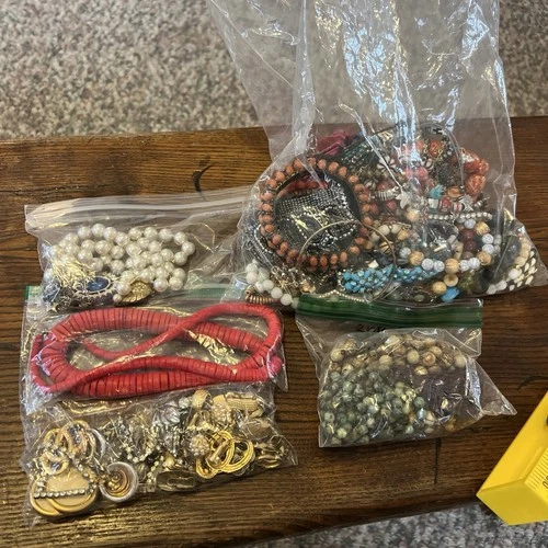 New Listing3 Pounds Mystery Jewelry Necklace Lot Vintage Costume Modern Wearable Craft Junk