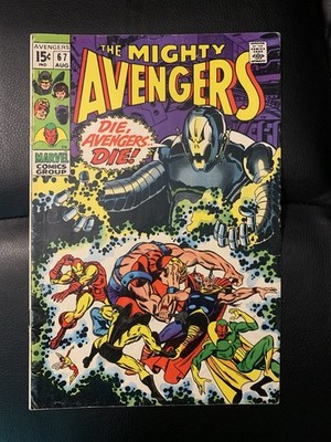 Avengers #67 6.0-6.5 1969 Epic Ultron Cover! Silver Age