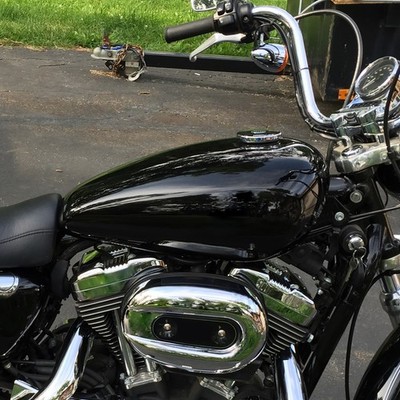 Vivid Black 3.7 Gal. Fuel Gas Tank For Harley Sportster XL883 1200