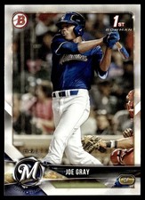 2018 Bowman Draft Joe Gray Milwaukee Brewers #BD-76