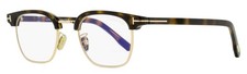 Tom Ford Brow Line Blue Block Eyeglasses TF5932-D-B 052 Havana/Gold 47mm FT5932