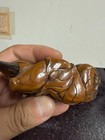 Rare Very Large Antique/ Vtg. Chinese Tiger Eye Stone Snuff Bottle — photo 8