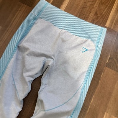 Gymshark Vital Seamless Leggings Women s S Gray/Blue Ankle Pull-On Compress