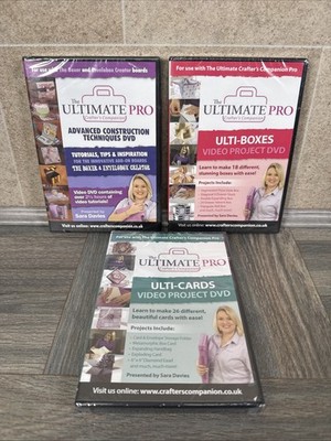 X3 Crafters Companion The Ultimate Pro DVD's Ulti-Boxen, Ulti-Karten, Brandneu