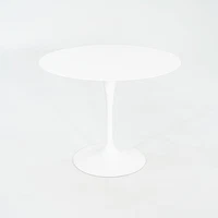 2017 Eero Saarinen For Knoll Tulip Dining Table with Vetro Bianco Top 2x Avail