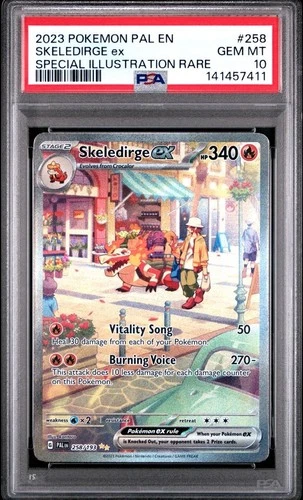 2023 Pokemon Paldea Evolved SKELEDIRGE EX 258/193 Special Illustration PSA 10