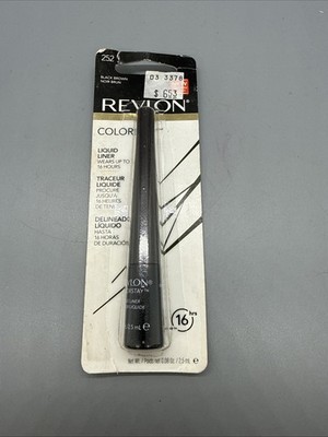 Revlon ColorStay Liquid Liner 16 Hour Wear Eyeliner 252 Black Brown Shade NOS