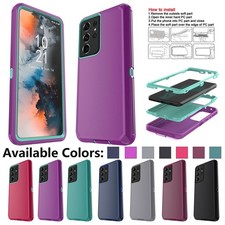 For Samsung Galaxy S21 FE S21 Ultra S21 S21 Case Heavy Duty 3in1 Layers Cover