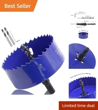 3.5 Inch Bi-Metal Hole Saw with Hex Shank for Effortless Wood & Plastic Cutting