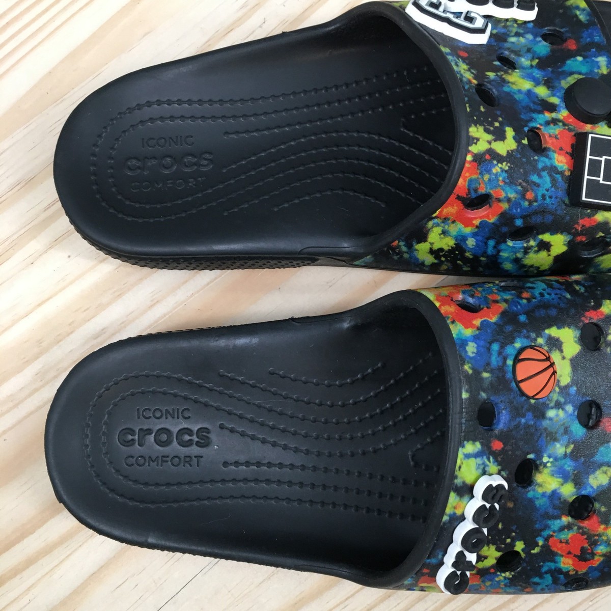 Crocs Sandals Womens 10 Mens 8 Classic Tie-Dye Graphic Slides