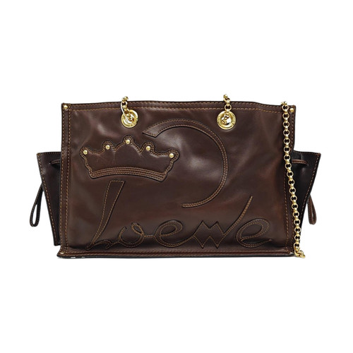 LOEWE Totes Leather Brown Free Shipping | Duties Paid