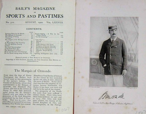 Original Old Antique Print 1902 Portrait Marquis Ormonde Sportsman 20th